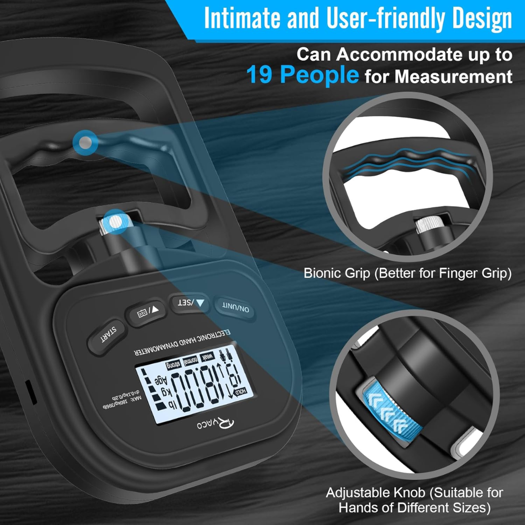 Ryaco Digital Hand Grip Strength Tester with LCD Display