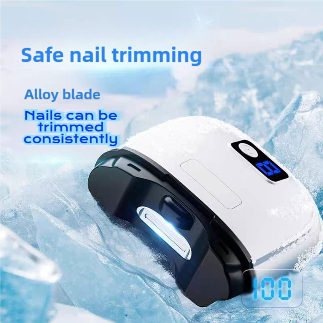 Electric Nail Clipper,Electric Nail File,3-in-1 Cutting and Grinding Automatic with LED Light,3 Speeds Automatic Electric Nail Trimmer,Automatic Nail Clippers for Babies Kids Adults Elderly (White)