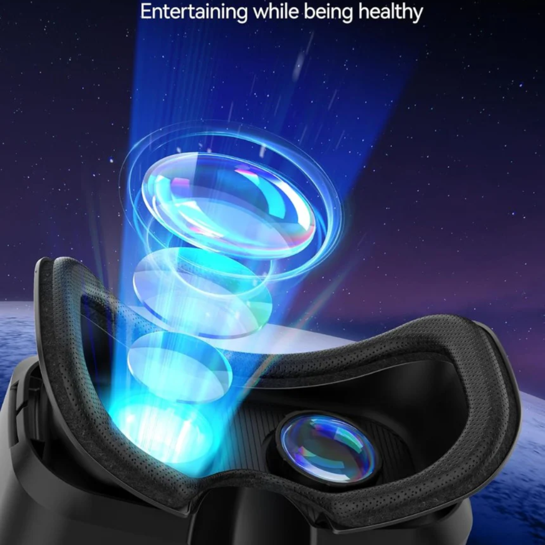 TECKNET VR Headset for Phone with Controller, Virtual Reality Headsets with HD 110°FOV Anti-Blue Light Lenses & Adjustable Gears, 3D VR Headset for Kids Compatible iPhone Samsung Android 4.7-7.2