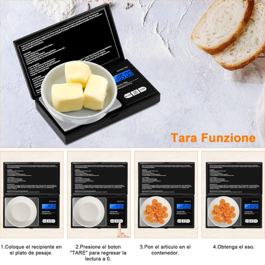 Vinabo 700g Digital Kitchen Scale, 0.01g Precision Mini Pocket Scale with LCD Display for Jewellery, Gold, Food, Coffee & Herbs (Battery Included)