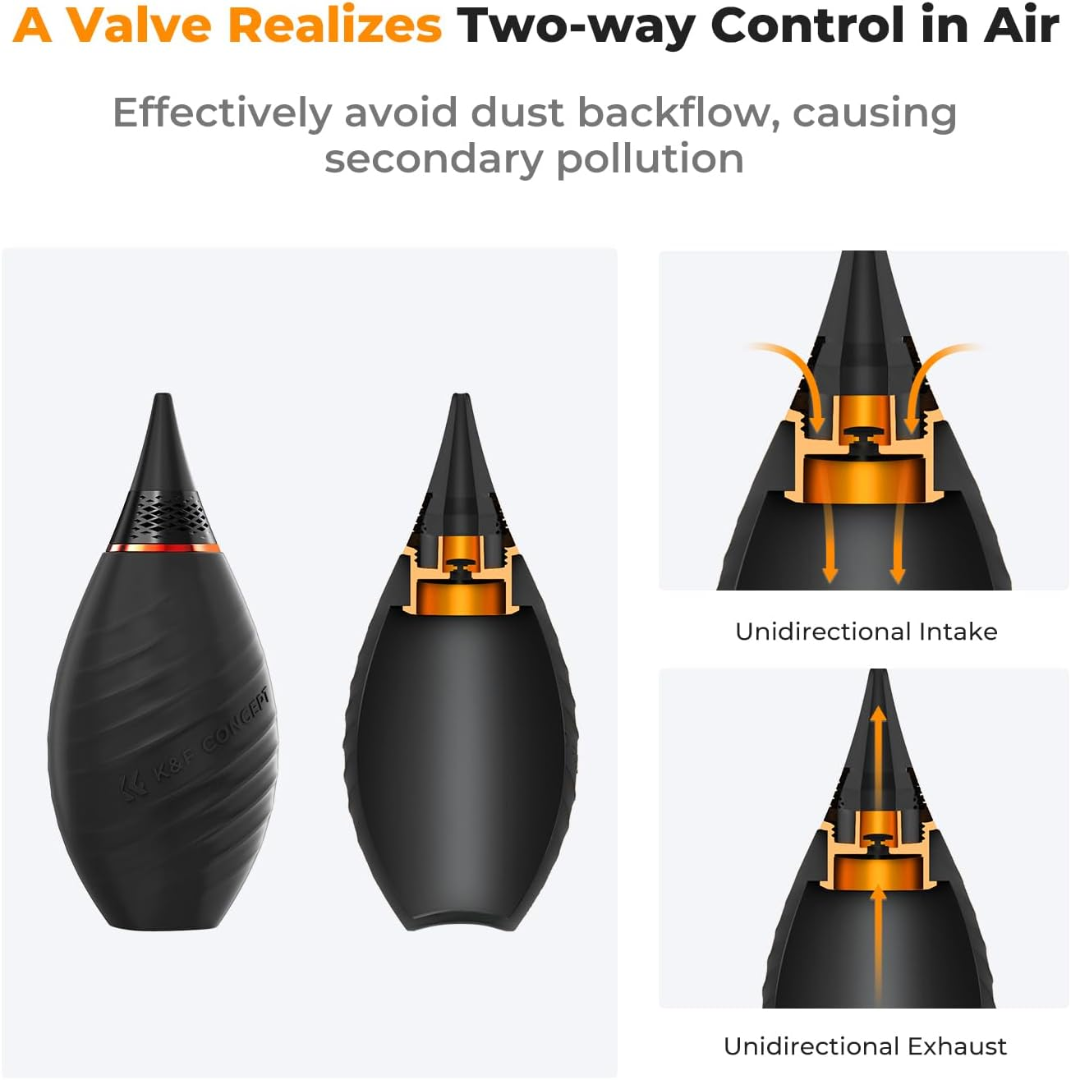 K&F Concept Powerful Rocket Air Blower Dust Cleaner for DSLR Cameras, Camera Lenses, Sensors, Keyboards, Laptops & Electronic Devices – Short Nozzle Air Duster
