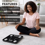 FK Sports Smart Digital Bathroom Scale – Bluetooth BMI & Body Fat Monitor, 180KG Capacity