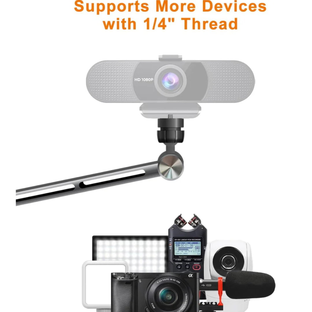 iPad Mount for Desk, Adjustable Tablet Holder Stand with 360° Rotation for Hands-Free Viewing & Work