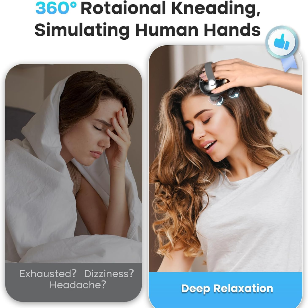 Arboleaf Scalp Massager – Electric Head Massager, IPX7 Waterproof, 8 Claws, 3 Modes, Portable Relaxation Device