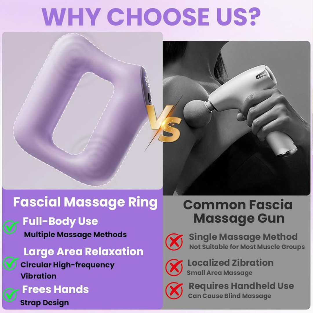 Multifunctional Electric Fascia Ring – Wireless Muscle Stimulator with 3 Modes & Adjustable Intensity (Blue)