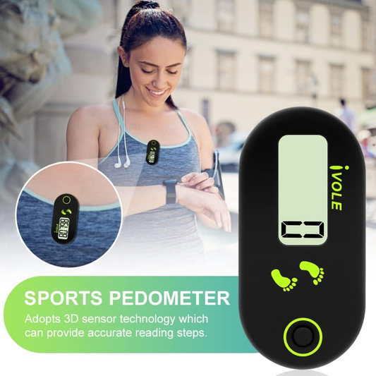 Flintronic Mini 3D Walking Pedometer – Portable Step Counter with Clip & Lanyard for Kids, Adults & Seniors