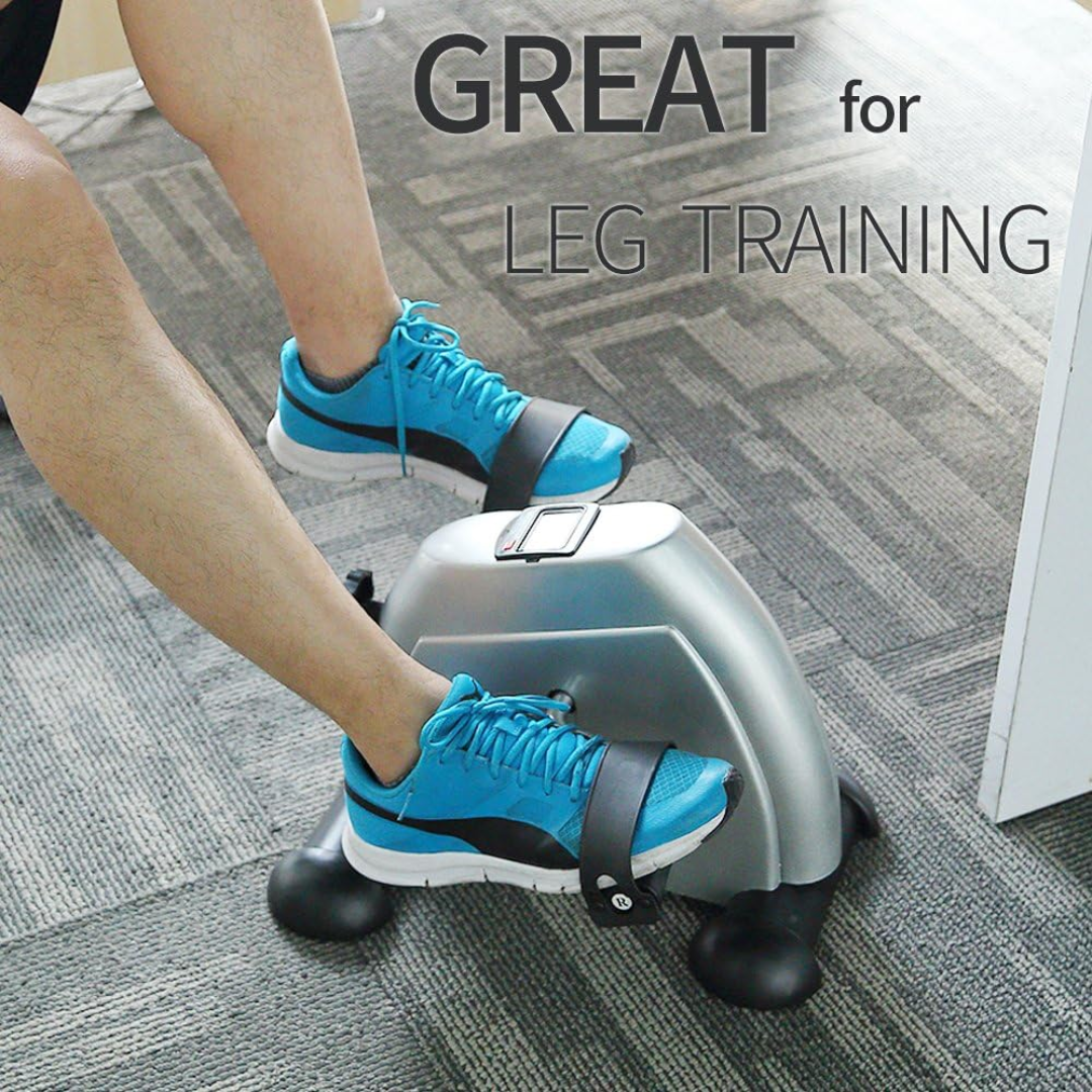 Mini Exercise Bike Portable Pedal Exerciser – Home Gym Fitness Trainer for Legs & Arms Workouts