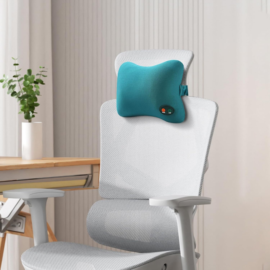 Electric Massage Pillow – Vibration Neck & Back Massager with Heat for Home & Travel