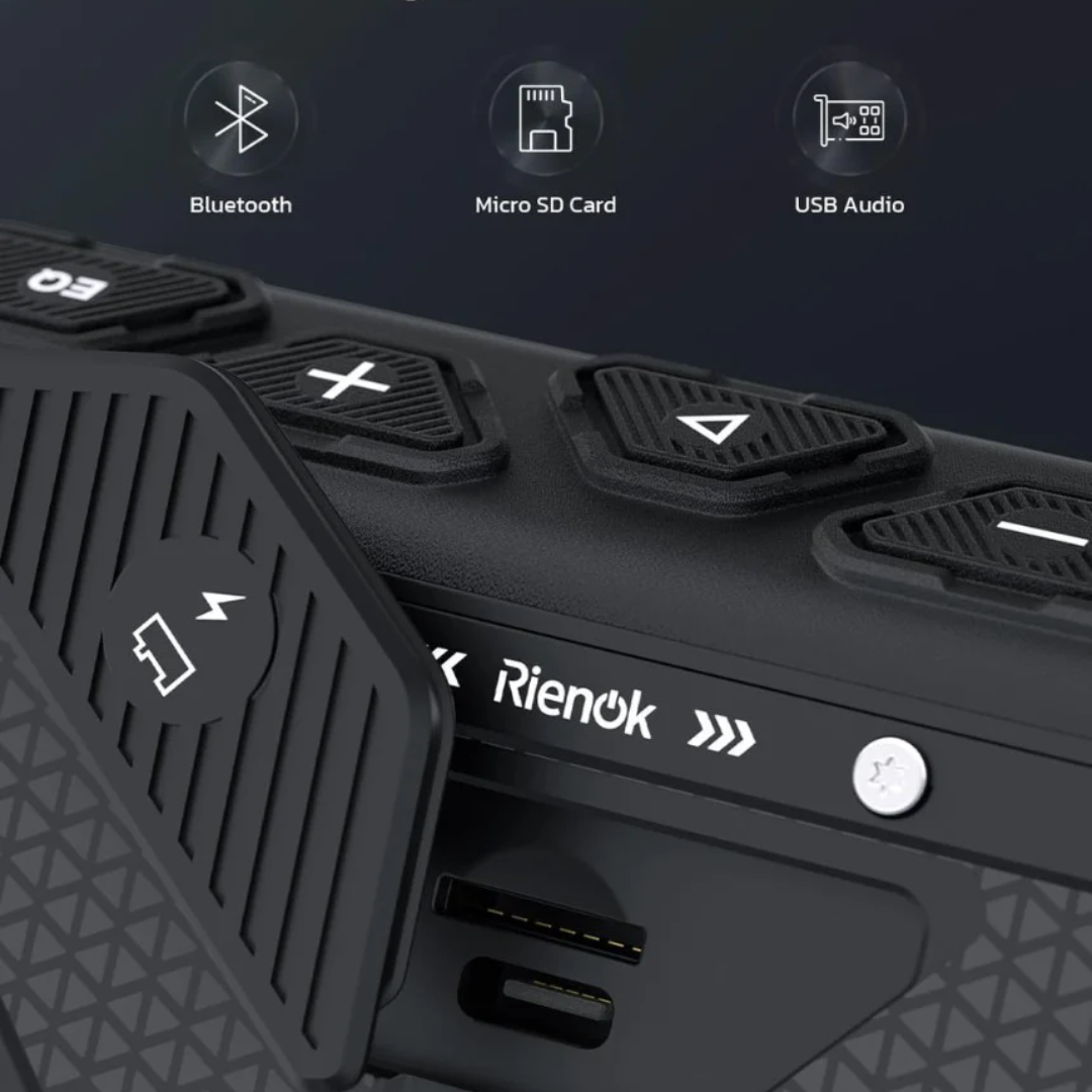 RIENOK S11 Bluetooth Speaker 30W Wireless Portable IPX7 Waterproof Speaker with 3 EQ Modes USB Audio Mode 24H Playtime Bluetooth 5.3 TF Card Up to 32G Speakers for Home Garden Party Camping Travel