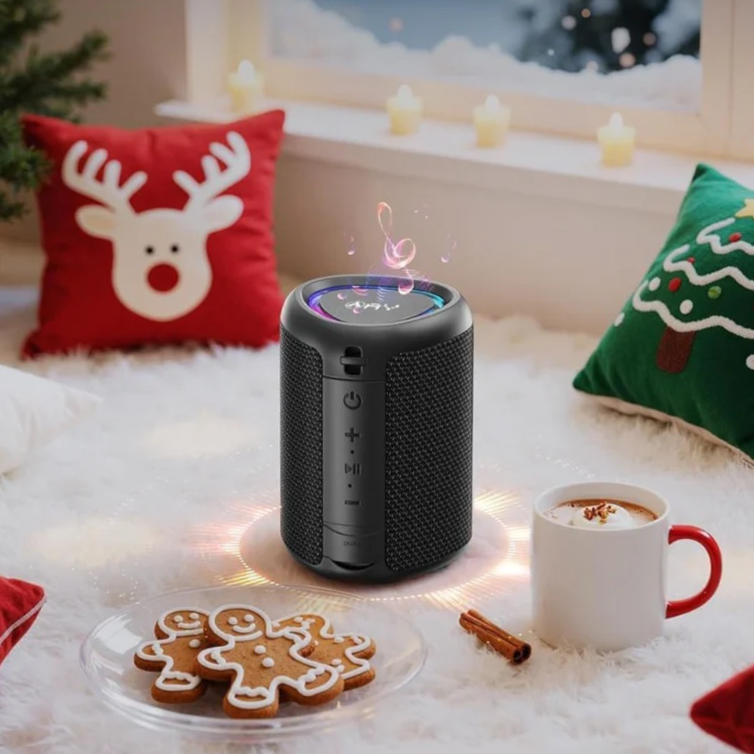 AY Portable Bluetooth Speaker with Lights, Powerful Crystal Clear Sound, IPX5 Waterproof, All Day Playtime, AUX&TF-Card Input, Bluetooth 5.3