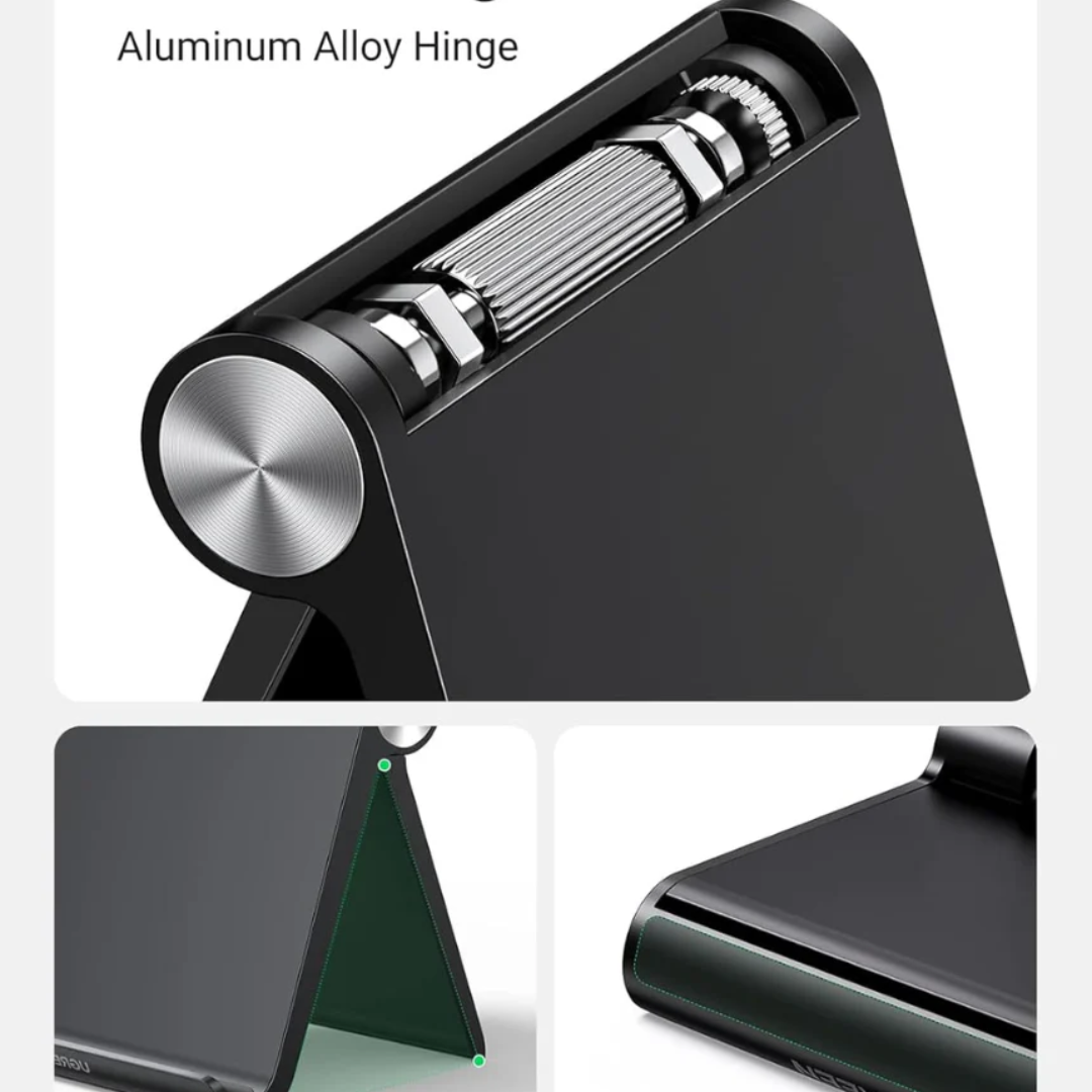 iPad Stand Tablet Desk Holder Adjustable Foldable Tablet Stand for iPad, Samsung Galaxy Tab and Other Tablets with Stable Anti-Slip Design