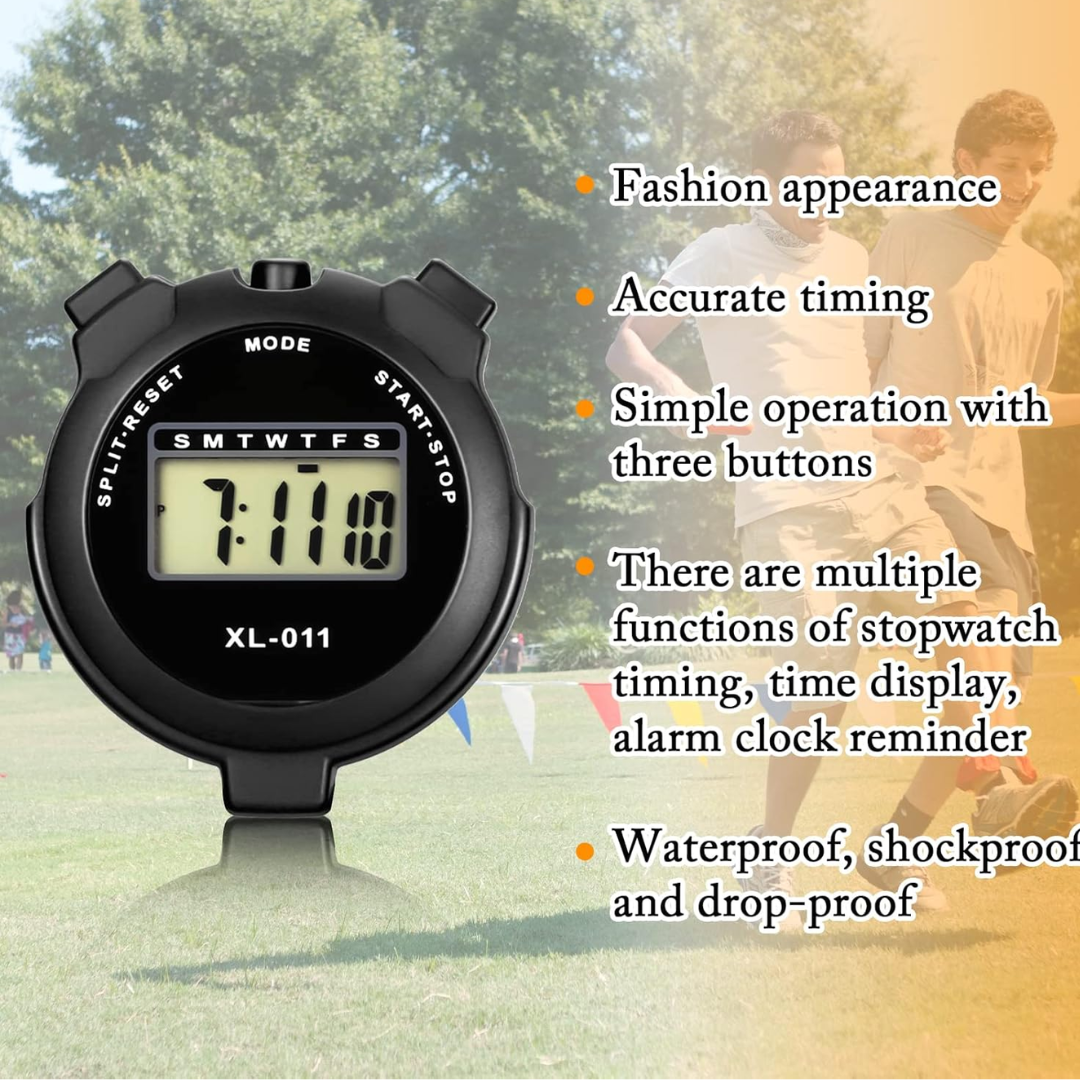 3 Pcs Digital Sports Stopwatch Set – Multi-Function Timer for Running & Training