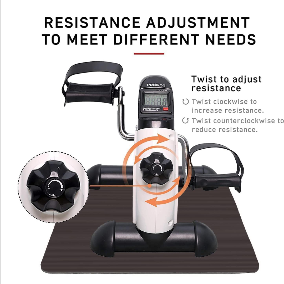 PROIRON Mini Pedal Exerciser with LCD Display, Under Desk Exercise Bike for Arms & Legs