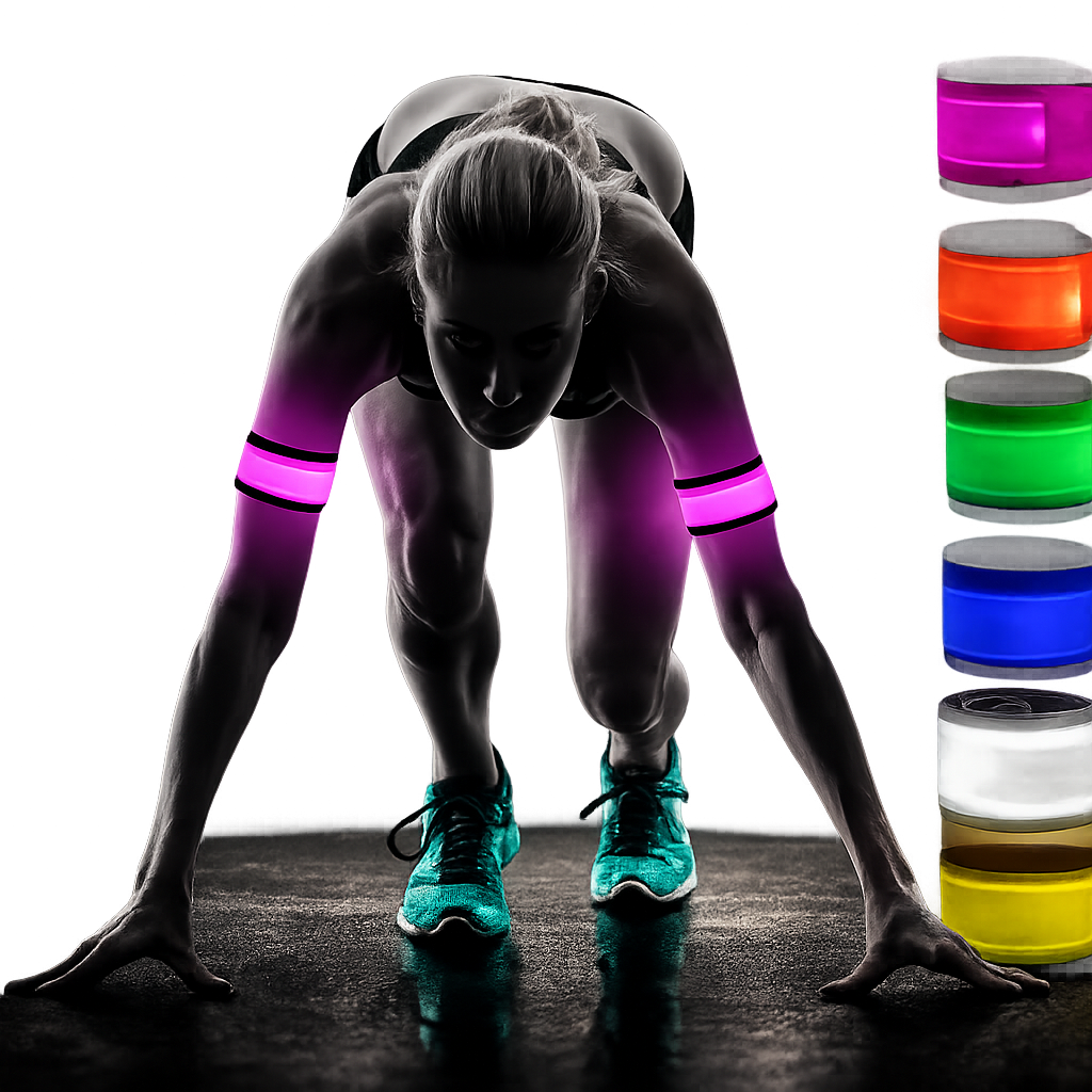 Esonstyle Pack of 6 LED Slap Bracelets – Light Up Safety Wrist Bands for Running, Cycling & Outdoor Sports