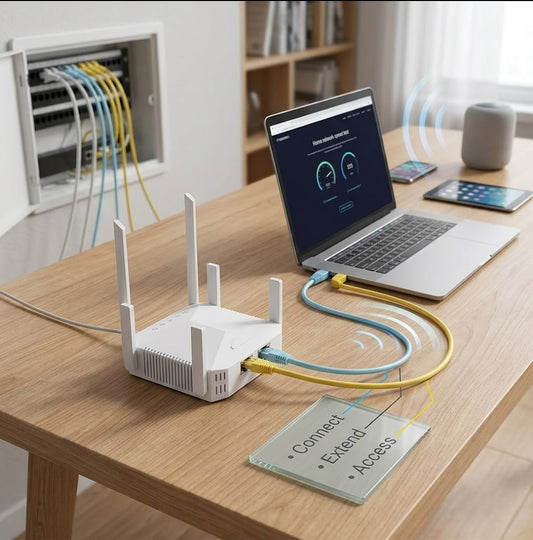 2026 Newest WiFi Extender,Internet Booster,WiFi Repeater with Ethernet Port,4 Antennas WiFi Booster Range Extender,Home Wireless Signal Booster,Quick Setup,Compatible with All WiFi Routers and Devices