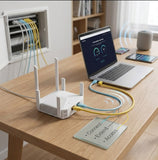 2026 Newest WiFi Extender,Internet Booster,WiFi Repeater with Ethernet Port,4 Antennas WiFi Booster Range Extender,Home Wireless Signal Booster,Quick Setup,Compatible with All WiFi Routers and Devices