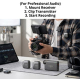 DJI Mic Mini (2 TX + 1 RX), Detail-Rich Audio, Wireless Lavalier Microphone for Camera/Android, 2-Person Vlog, Team Production