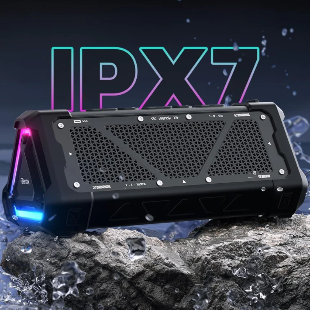 RIENOK S11 Bluetooth Speaker 30W Wireless Portable IPX7 Waterproof Speaker with 3 EQ Modes USB Audio Mode 24H Playtime Bluetooth 5.3 TF Card Up to 32G Speakers for Home Garden Party Camping Travel