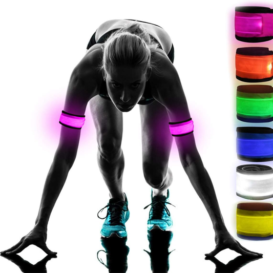 Esonstyle Pack of 6 LED Slap Bracelets – Light Up Safety Wrist Bands for Running, Cycling & Outdoor Sports