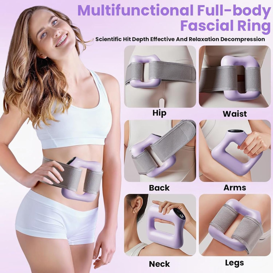 Multifunctional Electric Fascia Ring – Wireless Muscle Stimulator with 3 Modes & Adjustable Intensity (Blue)