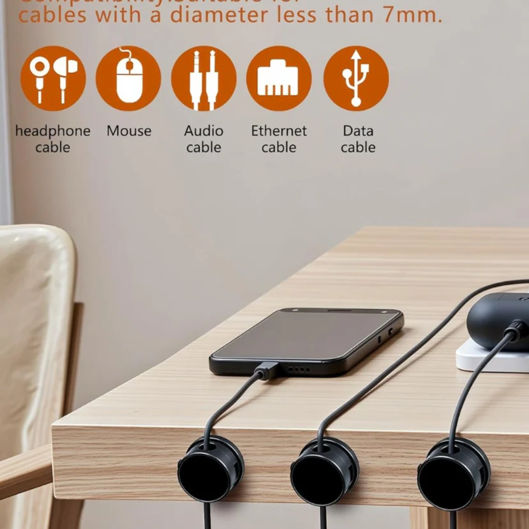 Cable Holder Clips, 9 Pack Magnetic Desk Cable Clips Management, Wire Holder Organiser, No-residue Desk Tidy, Phone Charging Cable Keeper for USB, HDMI, Wall, PC, Car, Office, Home - Black