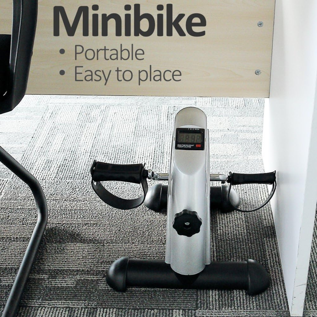 Mini Exercise Bike Portable Pedal Exerciser – Home Gym Fitness Trainer for Legs & Arms Workouts