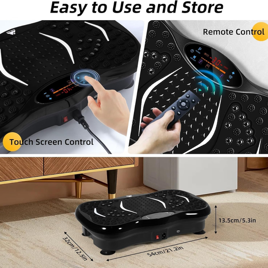 EVOLAND Vibration Plate – Fitness Trainer with Bluetooth & Resistance Bands