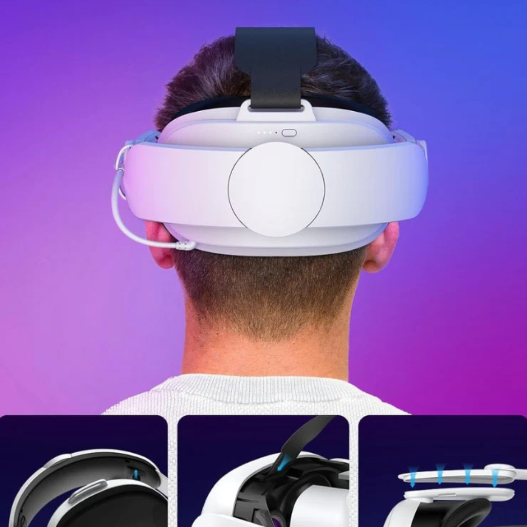 Head Strap with 6000mAh Battery Compatible with Meta Quest 3/3S, VR Headset Accessories Compatible with Oculus 3, Extra 3H Playtime, Enhanced Support and Comfort