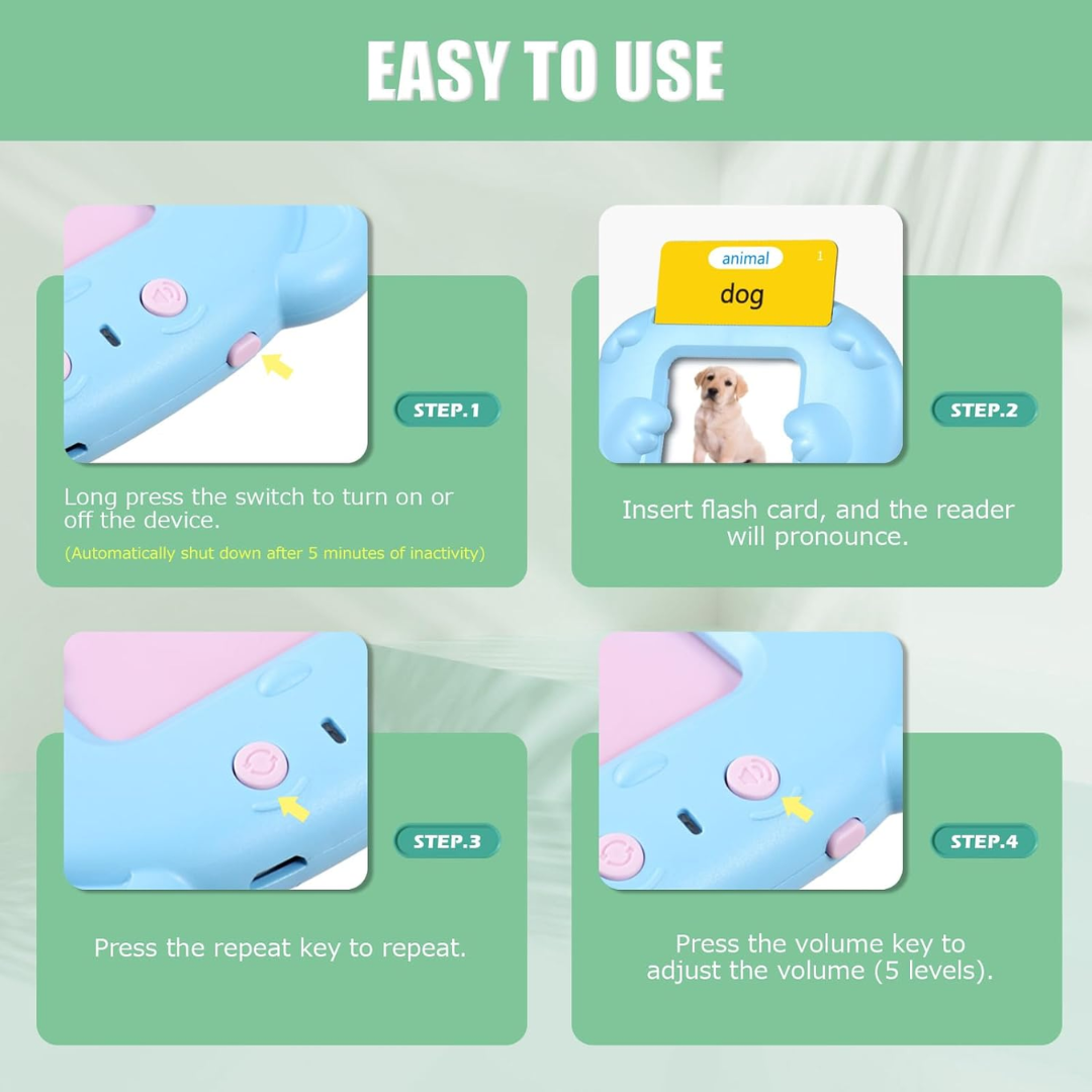 Talking Flash Cards for Toddlers – Educational Montessori Learning Toy with 510 Words for Kids Ages 2–6