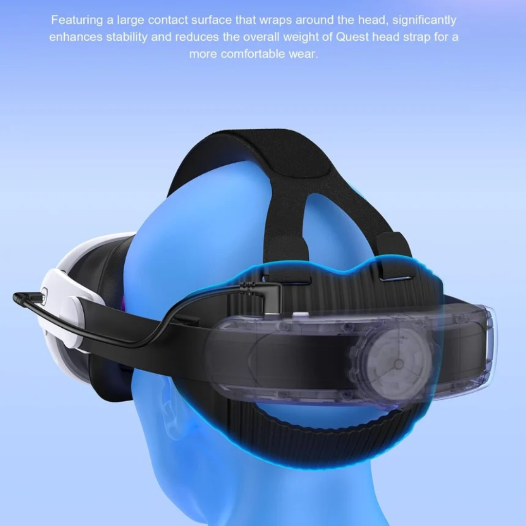 Head Strap with 10000mAh Battery Pack for Meta Quest 3S/Quest 2/3,Adjustable Elite Strap Replacement Intended for Quest Head Strap