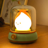 Ghost Campfire Night Light, Small Cute Kerosene Bedside Lamp, 2 Modes Dimmable Warm Night Lamp with Timer, Rechargeable Battery Night Light for Baby Nursing/Kids Sleep Aid/Camping/Party/Room Decor