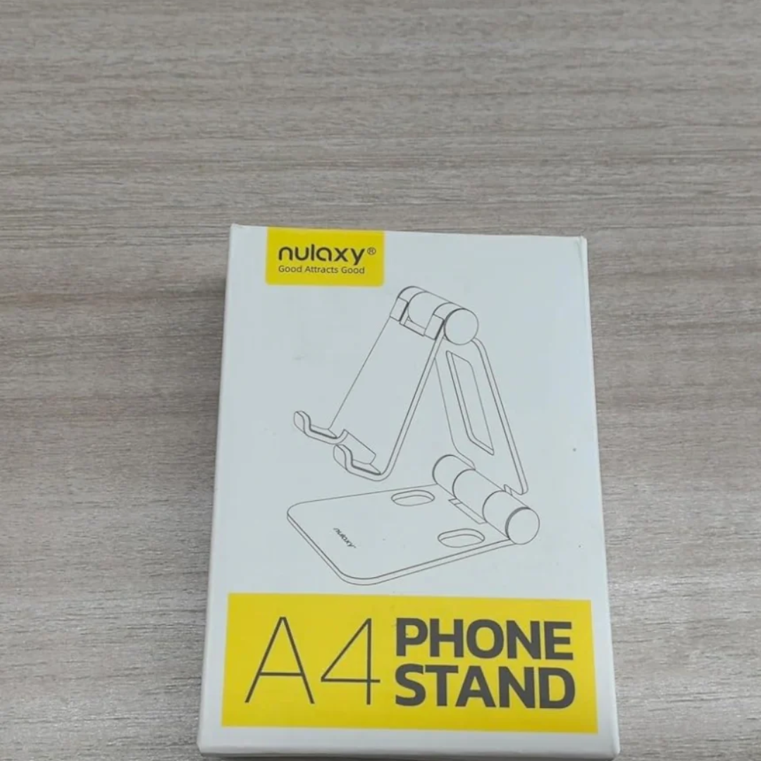 Adjustable Phone Stand for Desk, Foldable Multi-Angle Desktop Holder for Smartphones & Tablets