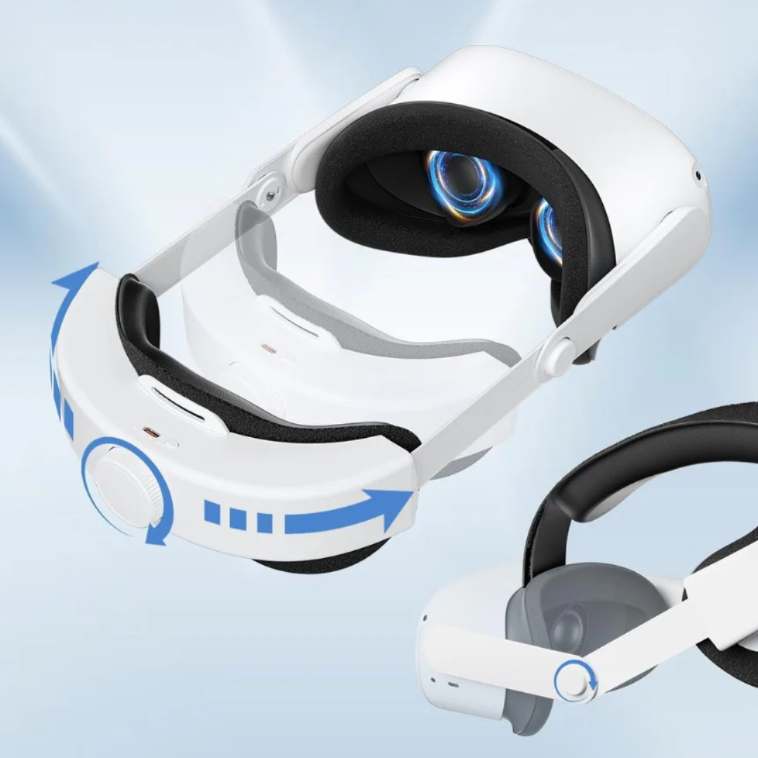 SUPERUS Elite Strap Replacement for Meta/Oculus Quest 2 - Enhanced Comfort, Reduce Head Pressure - Adjustable Hinge