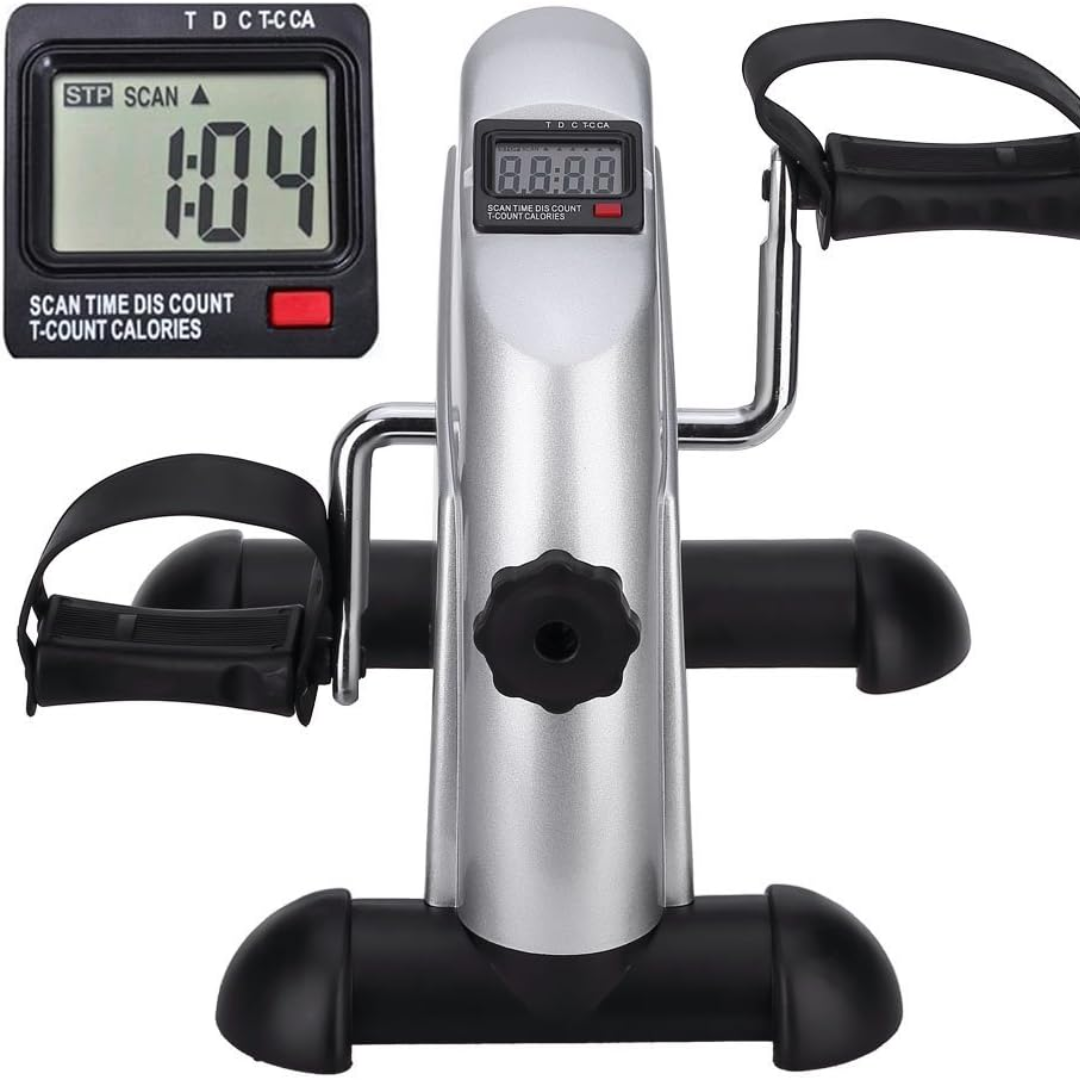 Mini Exercise Bike Portable Pedal Exerciser – Home Gym Fitness Trainer for Legs & Arms Workouts