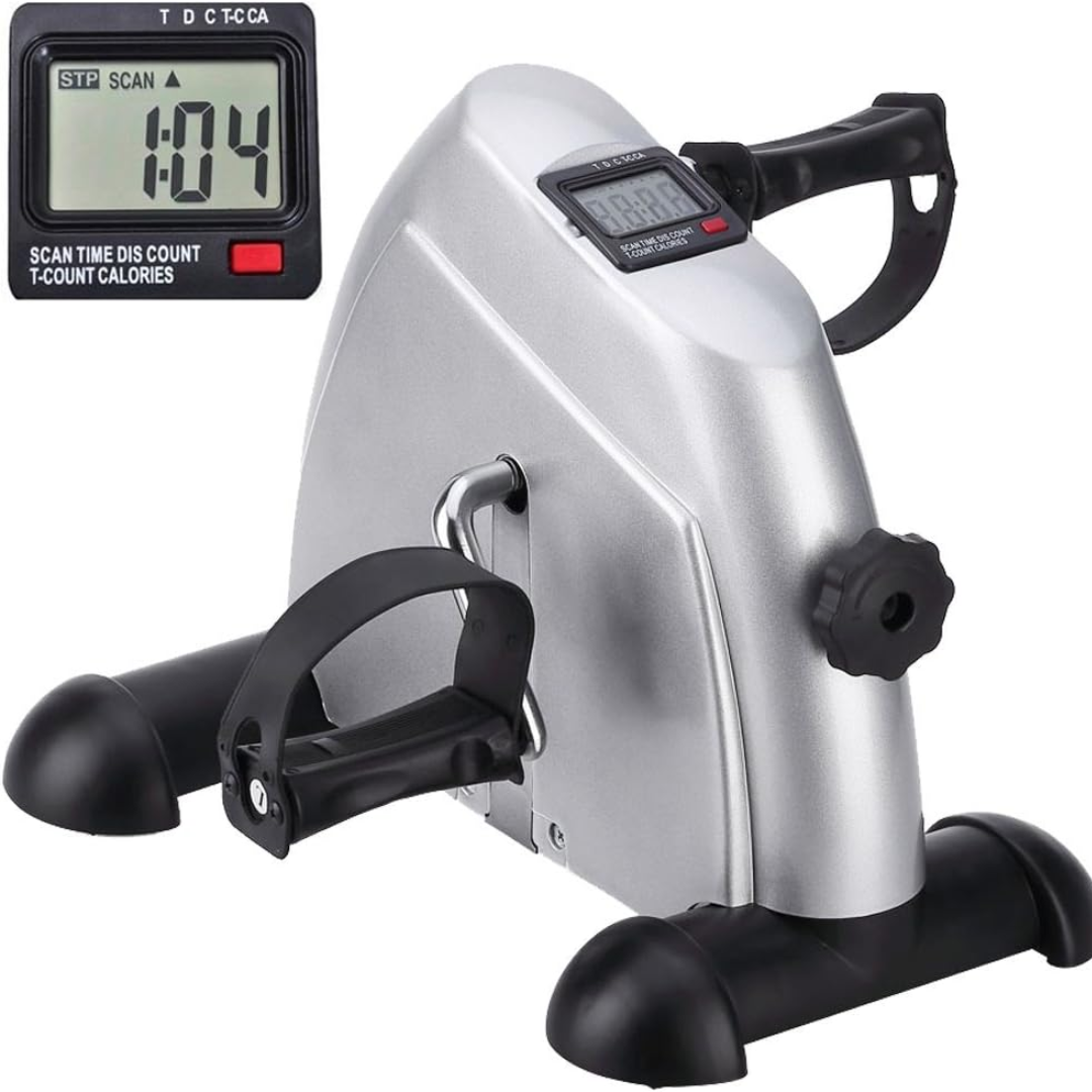 Mini Exercise Bike Portable Pedal Exerciser – Home Gym Fitness Trainer for Legs & Arms Workouts