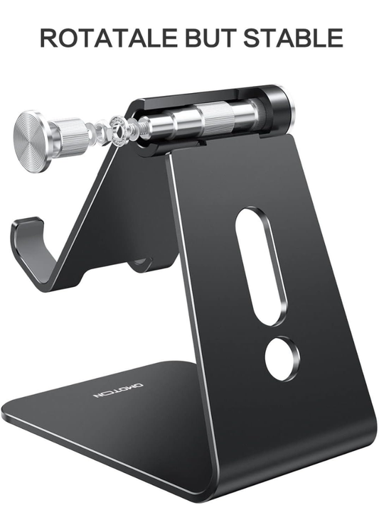 Adjustable Phone Stand Holder Desktop Mobile Phone Dock Foldable Angle Adjustable Desk Stand for Smartphones and Tablets