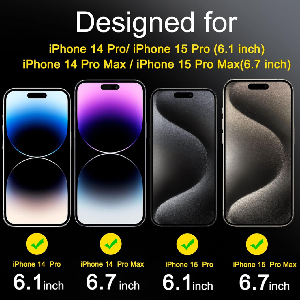 [6 Pack] Camera Lens Protector for iPhone Pro & Pro Max