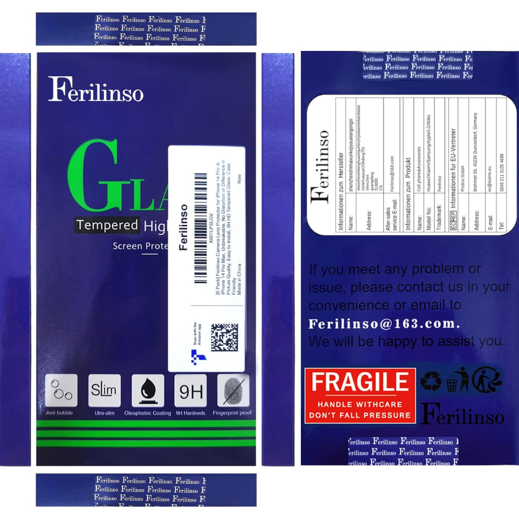 [6 Pack] Camera Lens Protector for iPhone Pro & Pro Max