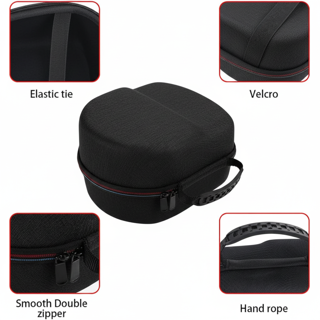 Storage Bag VR Glasses Carry Case Travel Case Headset Accessories Pouch Protective Storage Box For Oculus Quest2 (Grey)