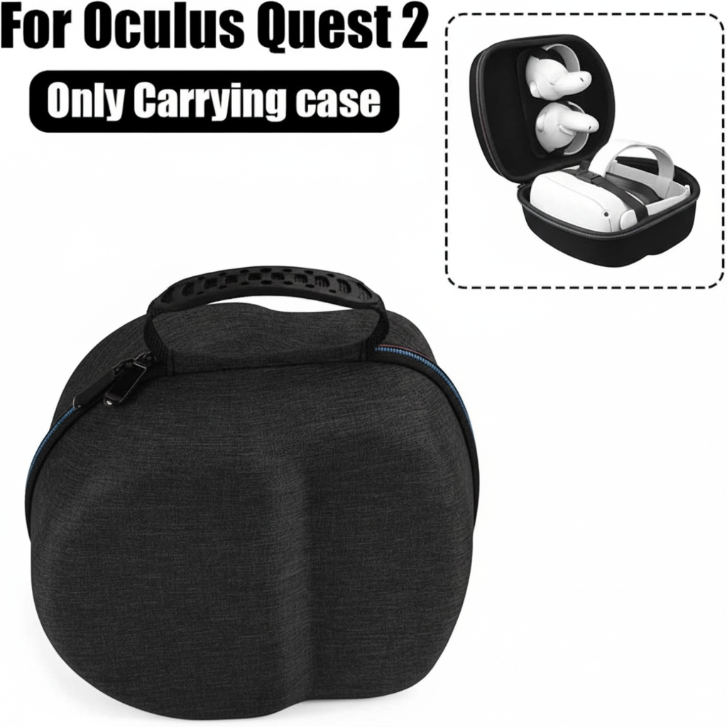 Storage Bag VR Glasses Carry Case Travel Case Headset Accessories Pouch Protective Storage Box For Oculus Quest2 (Grey)