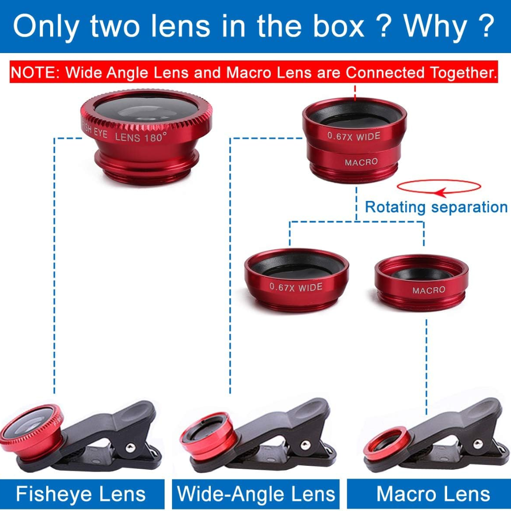 3 in 1 Universal Fish Eye Lens