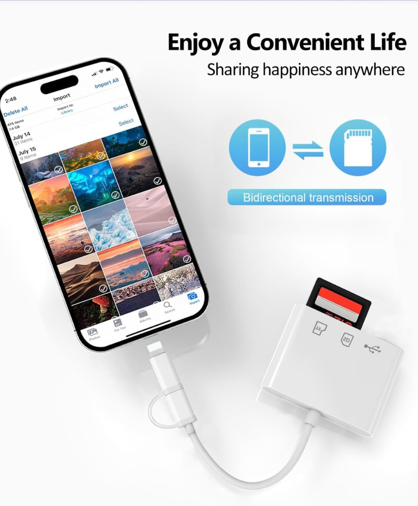 SD Card Reader for iPhone iPad