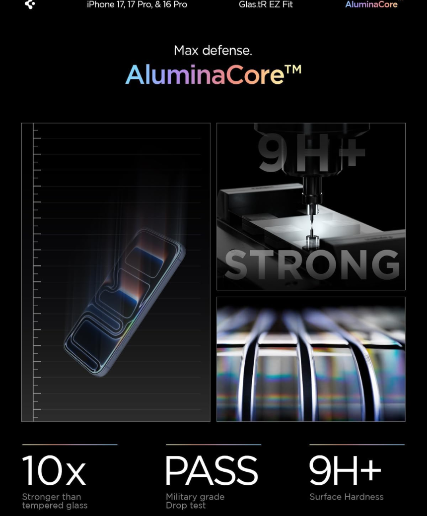 Spigen Glas.tR EZ Fit Screen Protector for iPhone 17 / 17 Pro