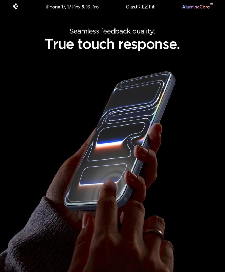 Spigen Glas.tR EZ Fit Screen Protector for iPhone 17 / 17 Pro