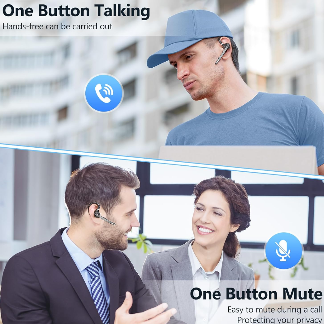 Bluetooth Headsets Dual Mic V5.1 Bluetooth Earpiece