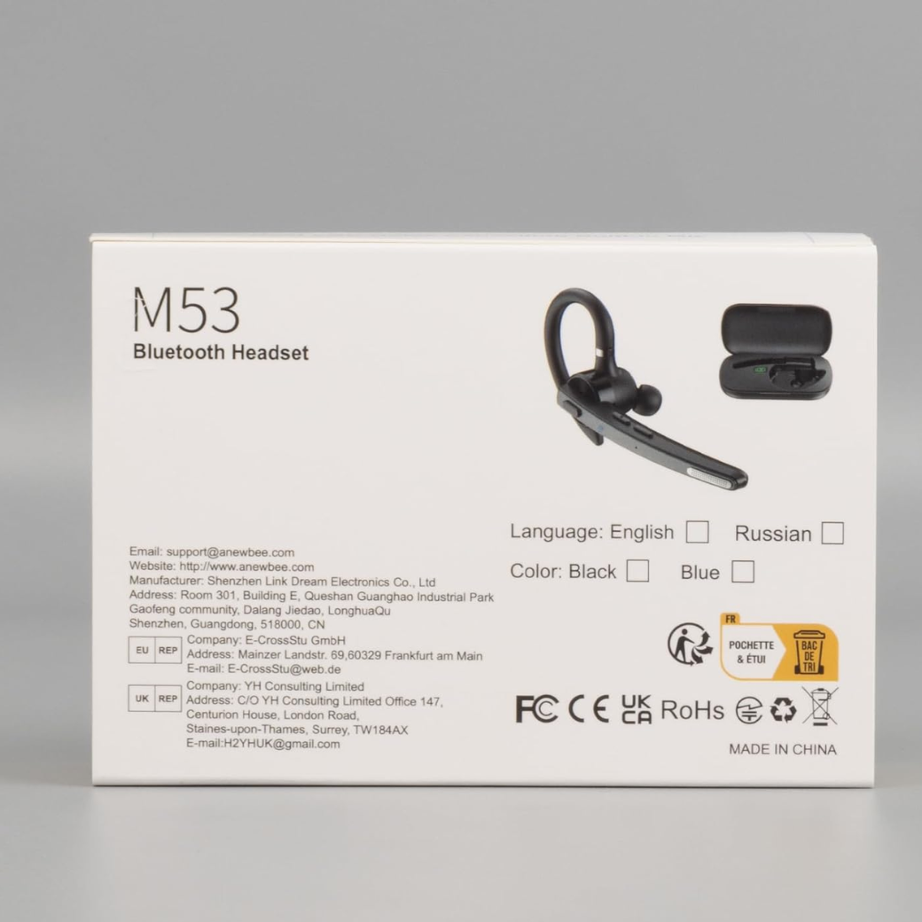 Bluetooth Headsets Dual Mic V5.1 Bluetooth Earpiece