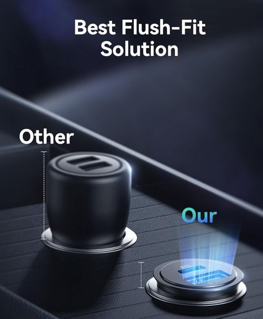 Car Charger, Fast Charging Dual USB Adapter for Smartphones, Tablets & Multiple Devices on the Go