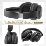 Bluetooth Headphones, Wireless Over-Ear Stereo Headset with High-Fidelity Sound, Built-in Microphone & Long Battery Life