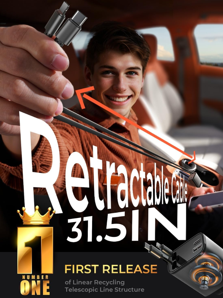 Retractable Car Charger Adapter