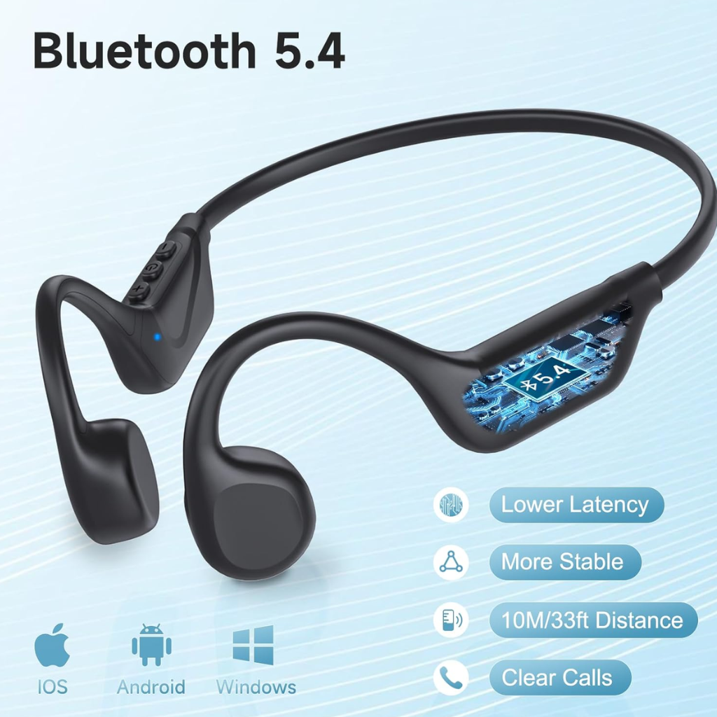 Bone Conduction Headphones Bluetooth 5.4